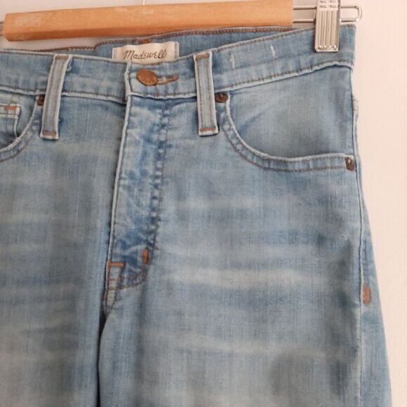 MADEWELL | 9" High-Rise Skinny Crop Light Blue Jeans Sz 24 - Picture 7 of 15
